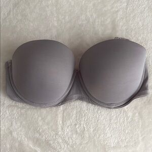 PINK Victoria's Secret Gray Strapless Bra Molded Cups